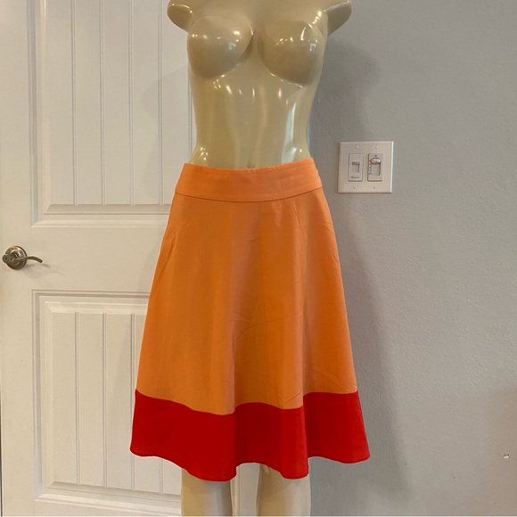 NWOT The Limited Midi Color Block A-line Skirt - Picture 5 of 9